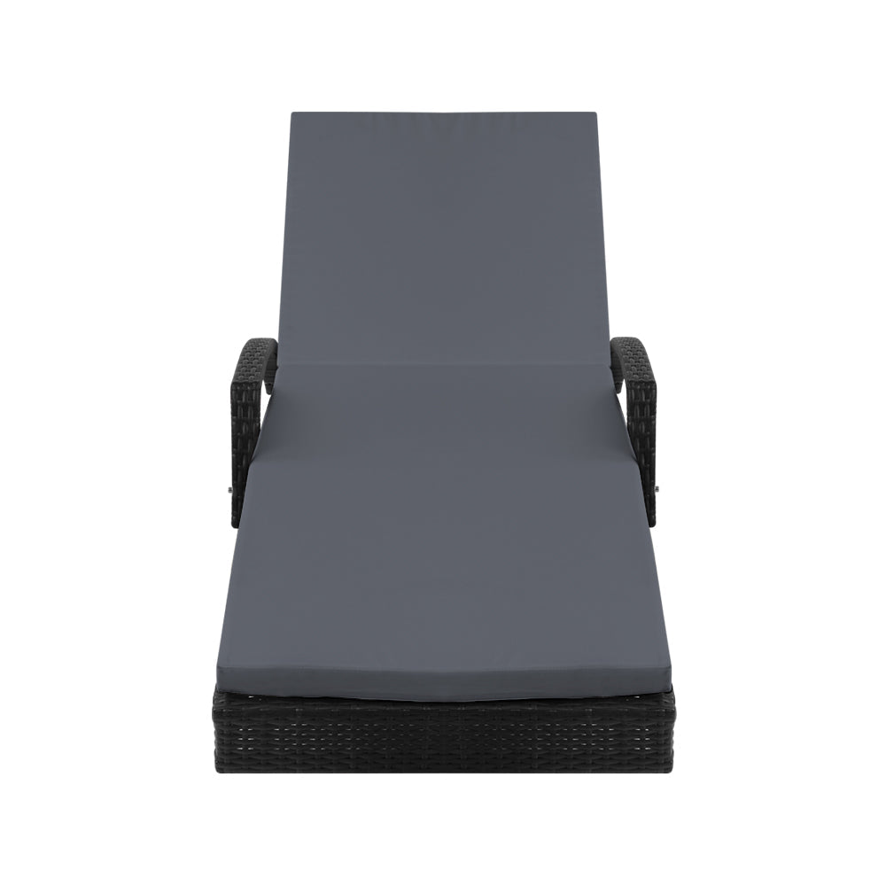 NNEDSZ Outdoor Sun Lounge - Black