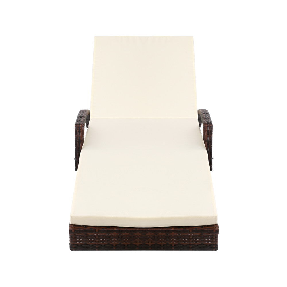 NNEDSZ Outdoor Sun Lounge - Brown