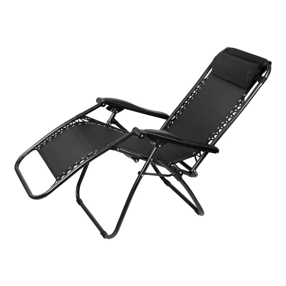 NNEDSZ Outdoor Portable Recliner - Black